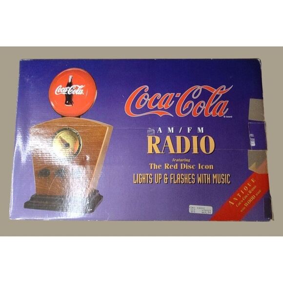Coca-Cola AM/FM Radio Featuring The Red Disc Icon Antique Styling Circa 1934 NIB - Picture 4 of 6